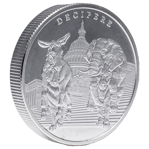A2サイズ/2点セット】GOD SAVE THE REP＆SKULL QUEEN REVOLVER GUN 2 Oz Silver Coin 10000 Francs Chad 2023