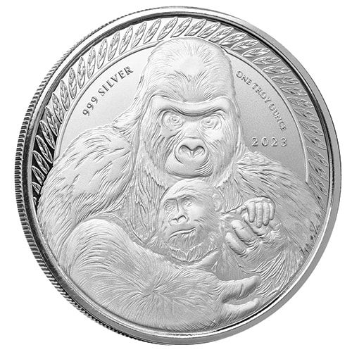 2023\u00201\u0020oz\u0020Congo\u0020Gorilla\u0020Silver\u0020Coin