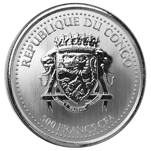 2023 1 oz Congo Gorilla Silver Coin