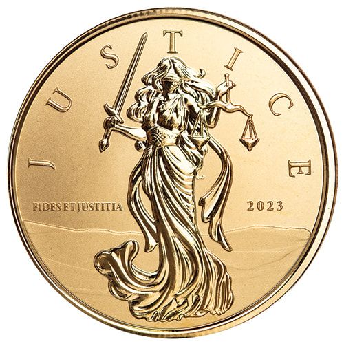 2023\u00201\u0020oz\u0020Lady\u0020Justice\u0020Gold\u0020Coin