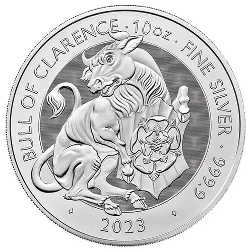2023\u002010\u0020oz\u0020Tudor\u0020Beast\u0020Bull\u0020of\u0020Clarence\u0020Silver\u0020Coin