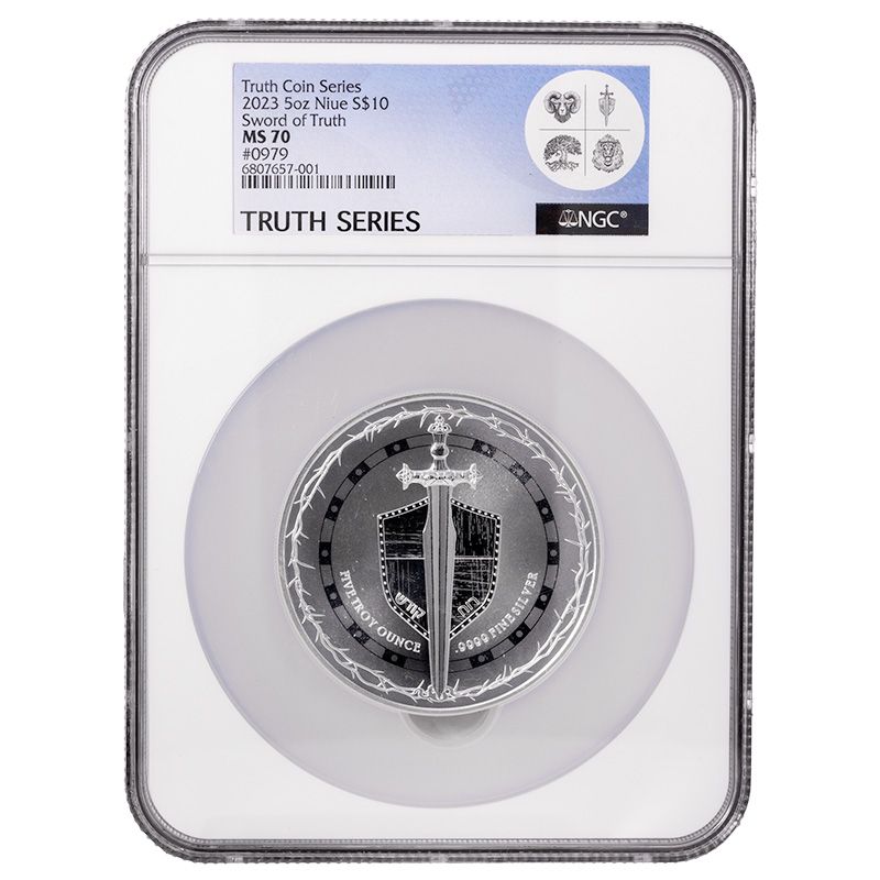2023\u0020NGC\u0020MS\u002D70\u00205\u0020oz\u0020Sword\u0020of\u0020Truth\u0020Silver\u0020Coin\u0020\u002D\u0020High\u0020Relief