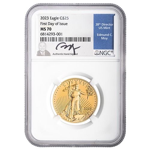2023\u0020NGC\u0020MS\u002D70\u00201\u002F2\u0020oz\u0020American\u0020Gold\u0020Eagle\u0020Coin\u0020\u002D\u0020Edmund\u0020C.\u0020Moy\u0020Label