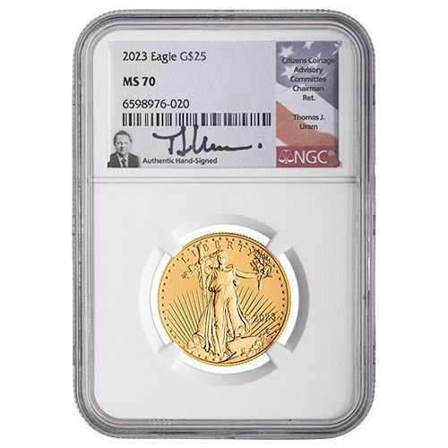 2023\u0020NGC\u0020MS\u002D70\u00201\u002F2\u0020oz\u0020American\u0020Gold\u0020Eagle\u0020Coin\u0020\u002D\u0020Thomas\u0020J.\u0020Uram\u0020Label