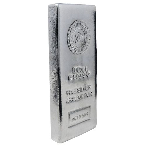 Buy 100 oz Royal Canadian Mint (RCM) Silver Bar | SD Bullion