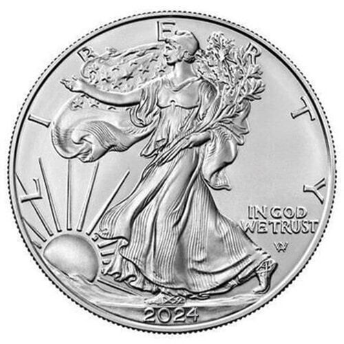 2024 1 oz American Silver Eagle 100-Coin MintCertified Premium Uncirculated | Mini Monster Box
