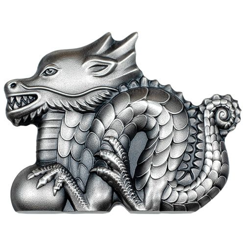 Buy 2024 1 oz Mongolia Great Silver Dragon Antique Coins - SD Bullion