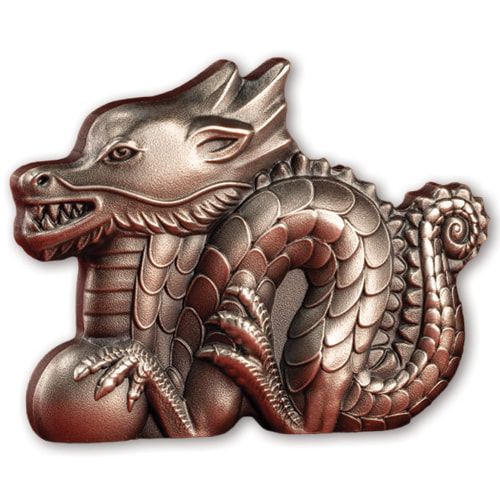 Buy 2024 1 oz Mongolia Great Silver Dragon Antique Coins - SD Bullion