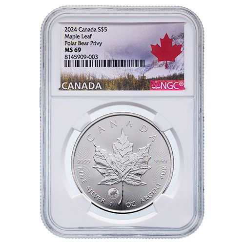 2024\u00201\u0020oz\u0020NGC\u0020MS\u002D69\u0020Canadian\u0020Silver\u0020Maple\u0020Leaf\u0020Coin\u0020\u002D\u0020Polar\u0020Bear\u0020Privy\u0020Mark