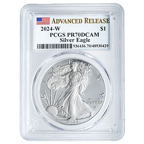 PCGS\u0020PR\u002D70\u0020Advanced\u0020Release\u00202024\u002DW\u00201\u0020oz\u0020American\u0020Silver\u0020Eagle\u0020Proof\u0020Coin
