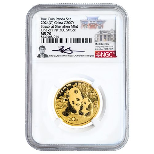 Buy 2024 NGC MS-70 Chinese Gold Panda Prestige 5-Coin Signature