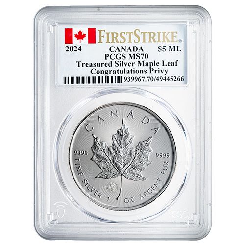 2024\u00201\u0020oz\u0020NGC\u0020MS\u002D70\u0020Canadian\u0020Silver\u0020Maple\u0020Leaf\u0020Coin\u0020\u002D\u0020Congratulations\u0020Privy\u0020Mark