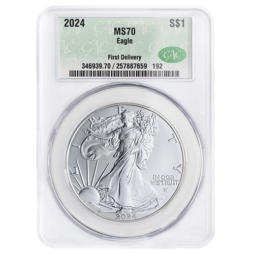 CAC\u002DG\u0020MS\u002D70\u0020First\u0020Delivery\u00202024\u00201\u0020oz\u0020American\u0020Silver\u0020Eagle\u0020Coin