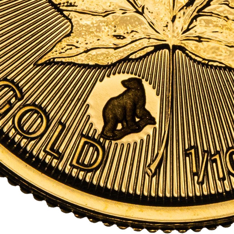 Buy 2024 1/10 oz Canadian Gold Maple Leaf Coin - Polar Bear Privy