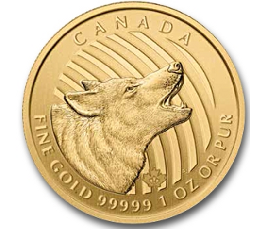 Buy 2014 1 oz Gold Canadian Howling Wolf Call of the Wild Series