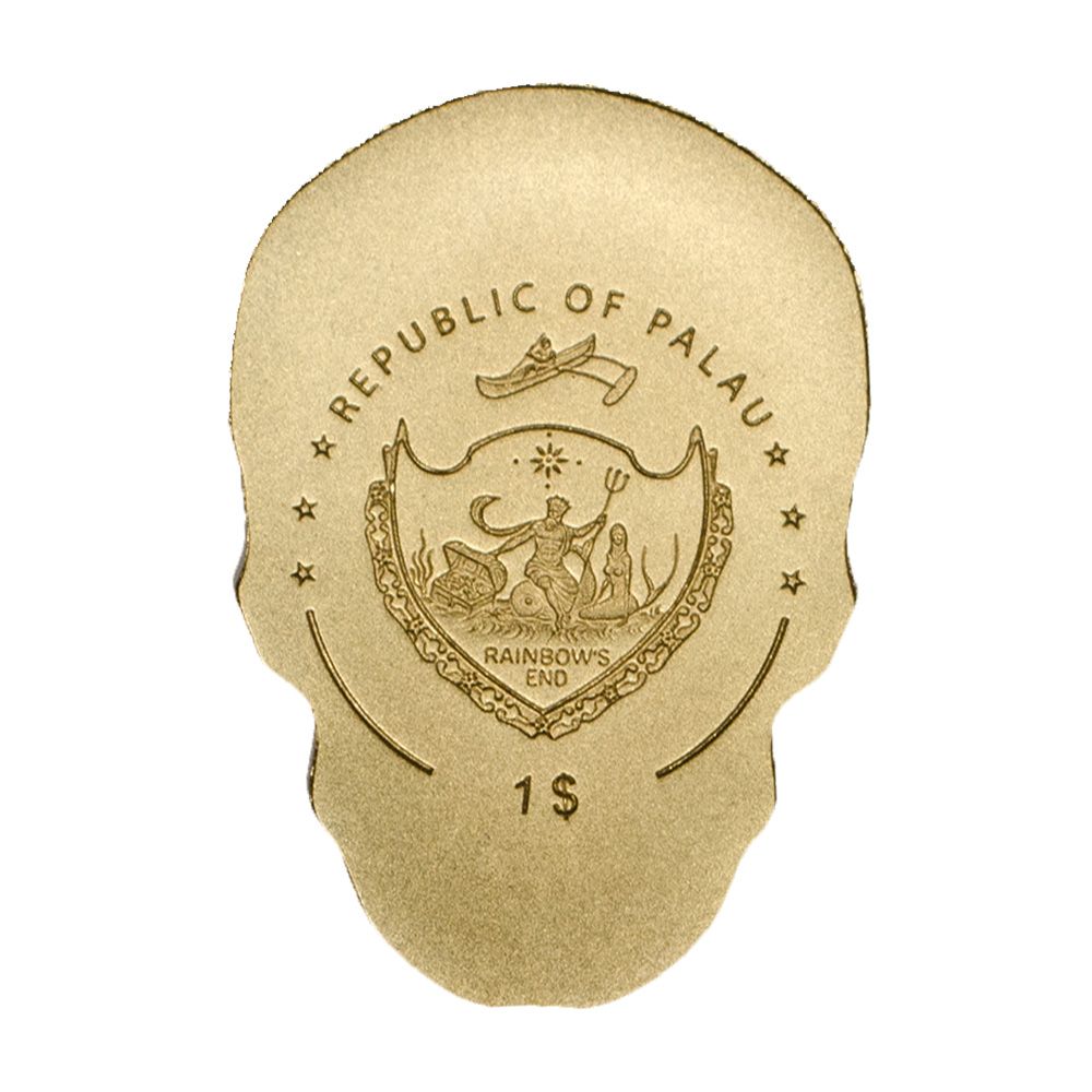 CIT Palau Gold Skull 0.5 Gram Coin