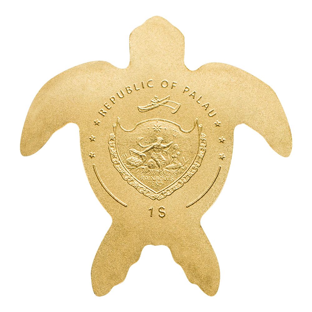 CIT Palau Gold Sea Turtle 0.5 Gram Coin