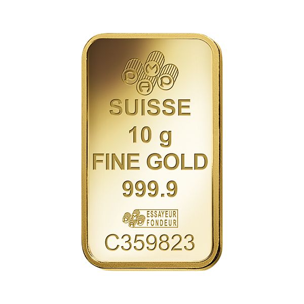 10 Gram Pamp Suisse Lady Fortuna Gold Bar In Assay