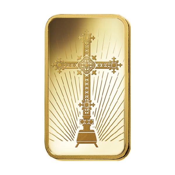 5 Gram Pamp Suisse Faith Series Cross Gold Bar In Assay