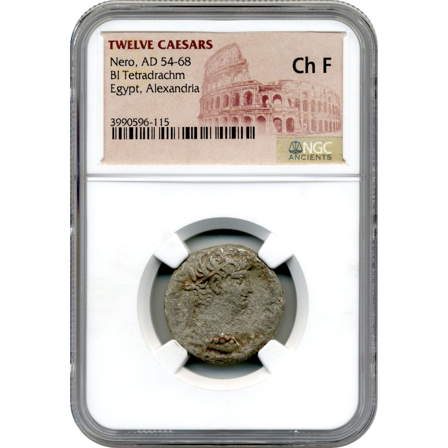 Twelve\u0020Caesars\u0020Nero\u0020BI\u0020Tetradrachm\u0020AD\u002054\u002D68\u0020\u002D\u0020NGC\u0020Ch\u0020F