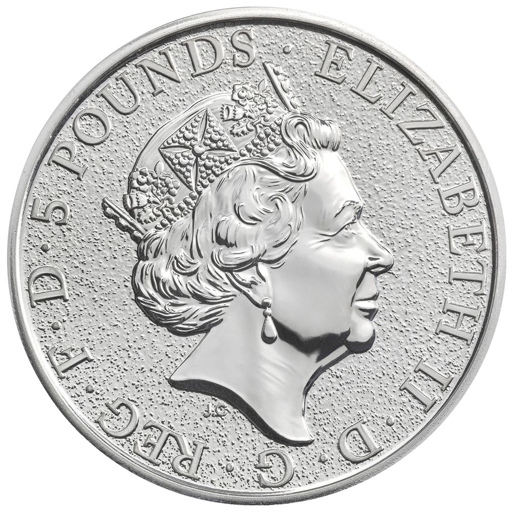 2017 2 oz Silver Queen's Beasts Dragon of Wales - Royal British Mint