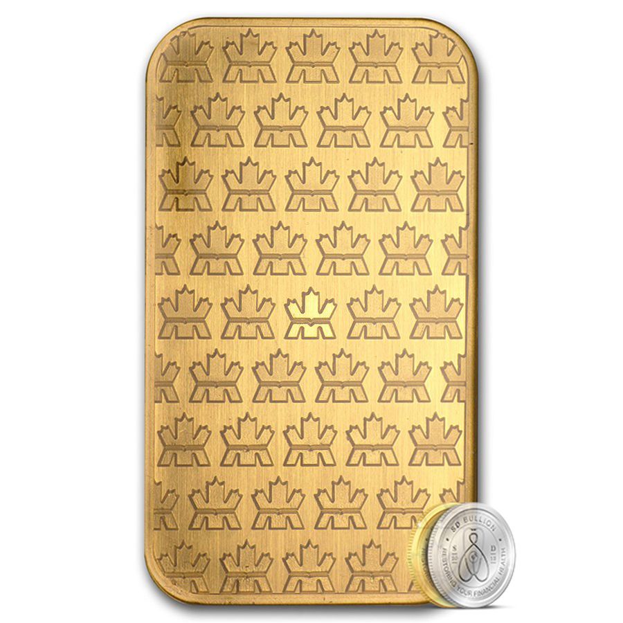 1 oz Royal Canadian Mint Gold Bar - In Assay