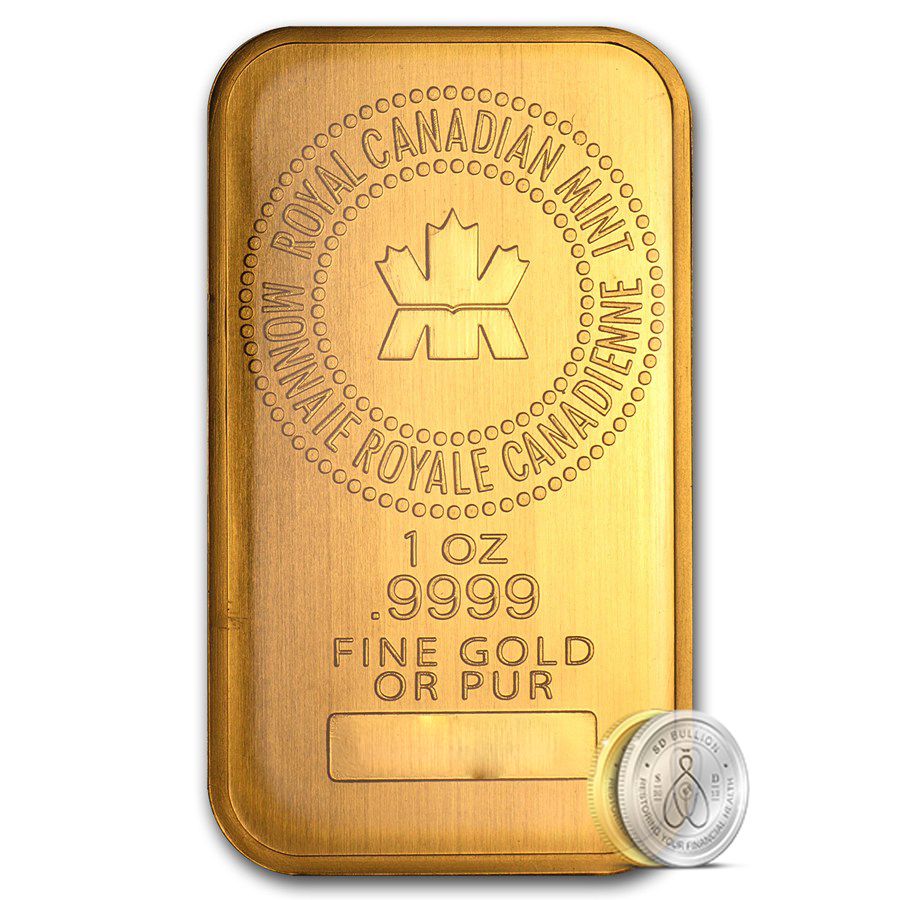 1 oz Royal Canadian Mint Gold Bar - In Assay