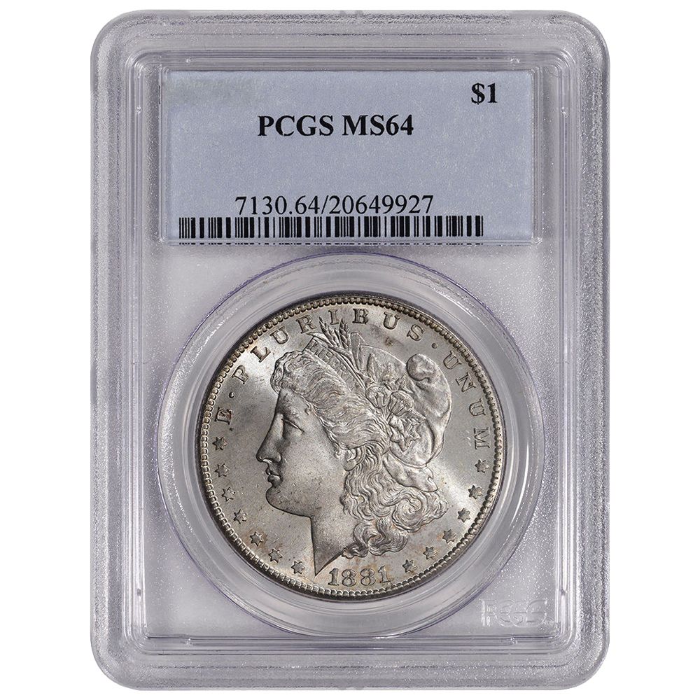 Pre\u002D1921\u0020PCGS\u0020MS\u002D64\u0020Morgan\u0020Silver\u0020Dollar\u0020\u002D\u0020Random\u0020Year