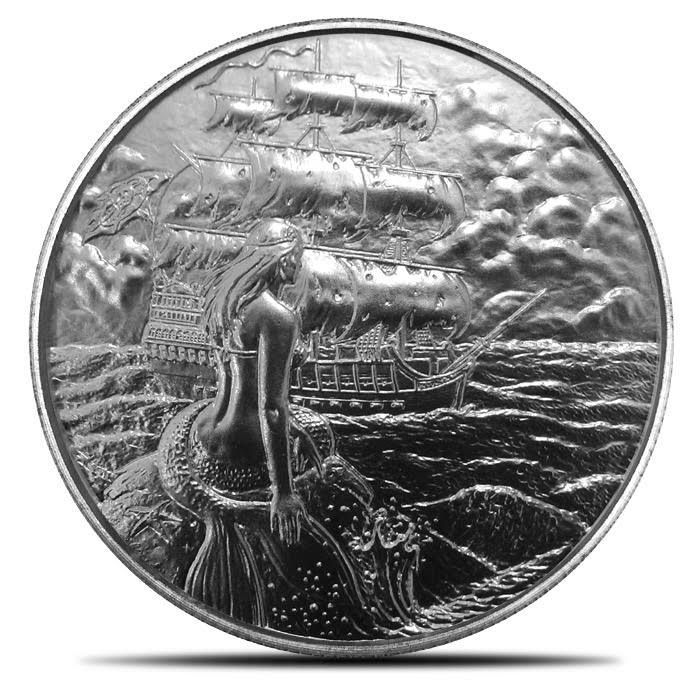2 oz Silver Siren Privateer Ultra High Relief Silver Round
