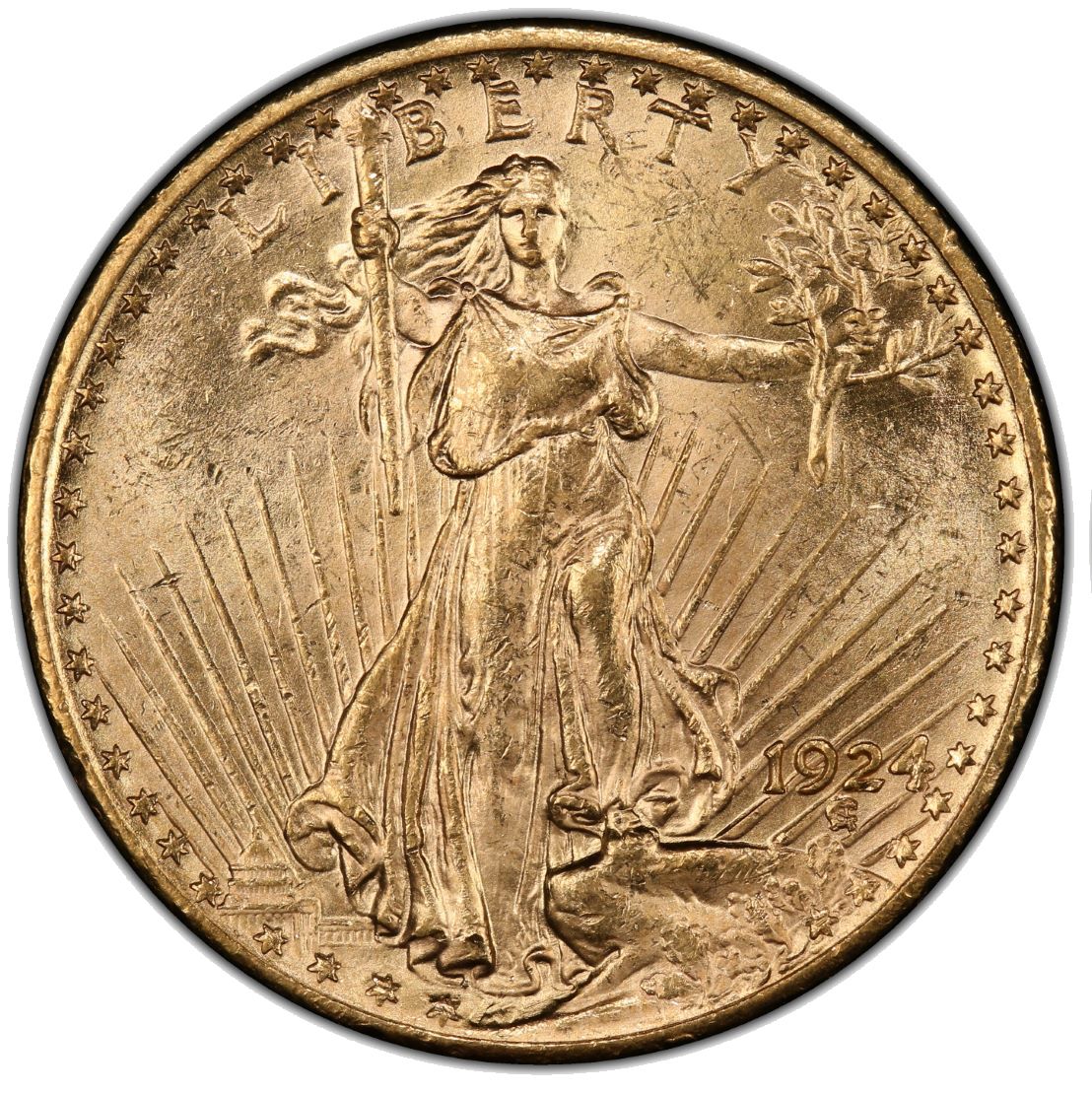 $20 MS-63 St. Gaudens Double Eagle Gold Coin (NGC or PCGS) - Random Year