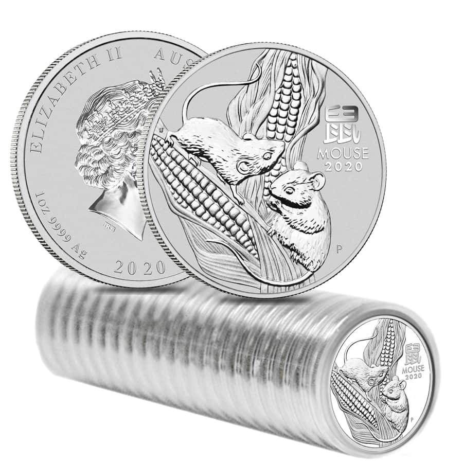 2020 1 oz Year of the Mouse Silver Coins (Perth Mint Lunar Series III)