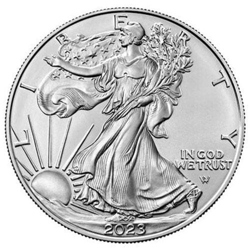 2023-W 1 oz American Silver Eagle Burnished Coin with US Mint Box & COA