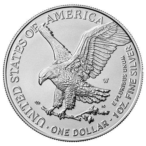 2023-W 1 oz American Silver Eagle Burnished Coin with US Mint Box & COA