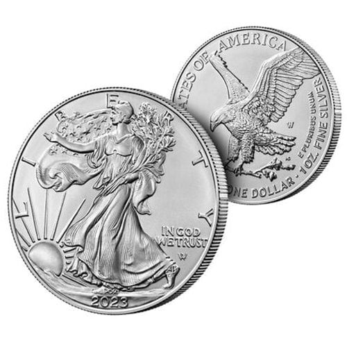 2023-W 1 oz American Silver Eagle Burnished Coin with US Mint Box & COA