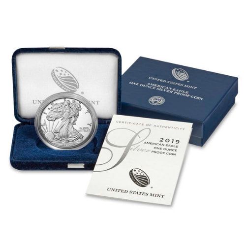2019\u002DS\u00201\u0020oz\u0020American\u0020Silver\u0020Eagle\u0020Proof\u0020Coin\u0020w\u002FBox\u0020\u0026\u0020COA