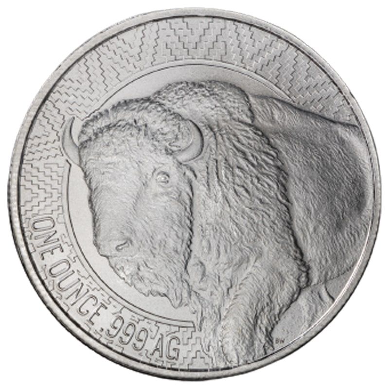 Bullion Works Silver Buffalo Warrior 1 oz Round - Reverse