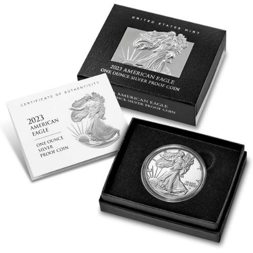 2023-S 1 oz American Silver Eagle Proof Coin with Box & COA