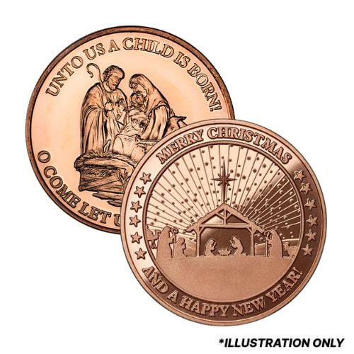 Christmas\u0020Manger\u00201\u0020oz\u0020Copper\u0020Round\u0020\u002D\u0020Osborne\u0020Mint
