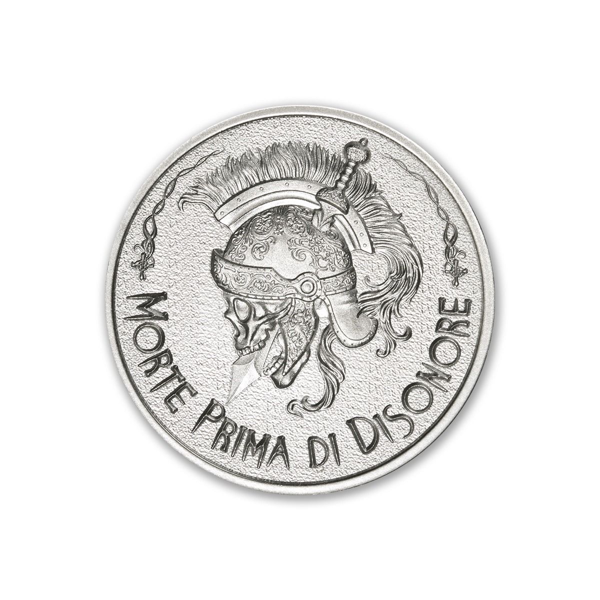 2 oz Intaglio Morte Prima Di Disonore Silver Round | SD Bullion