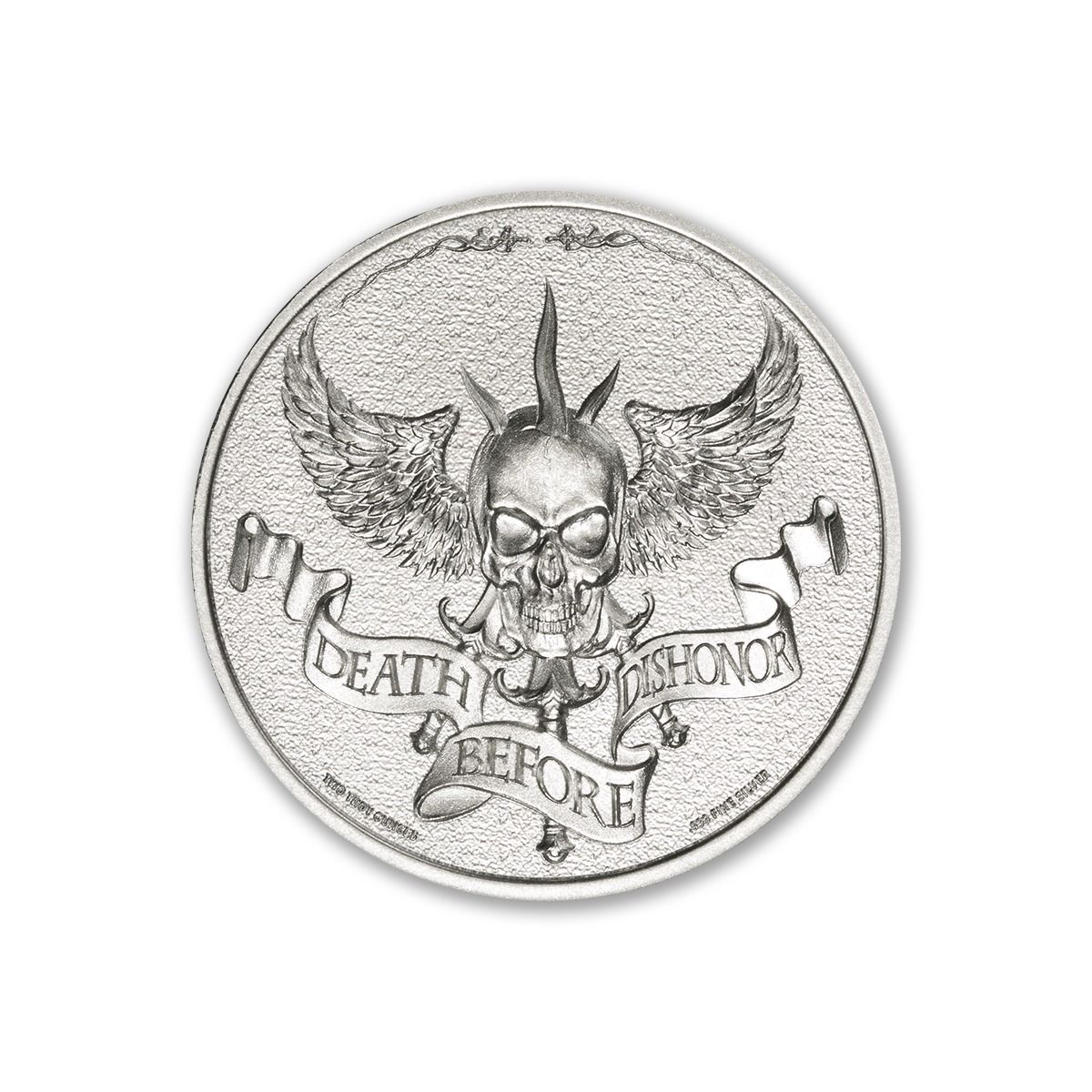 2 oz Intaglio Morte Prima Di Disonore Silver Round | SD Bullion