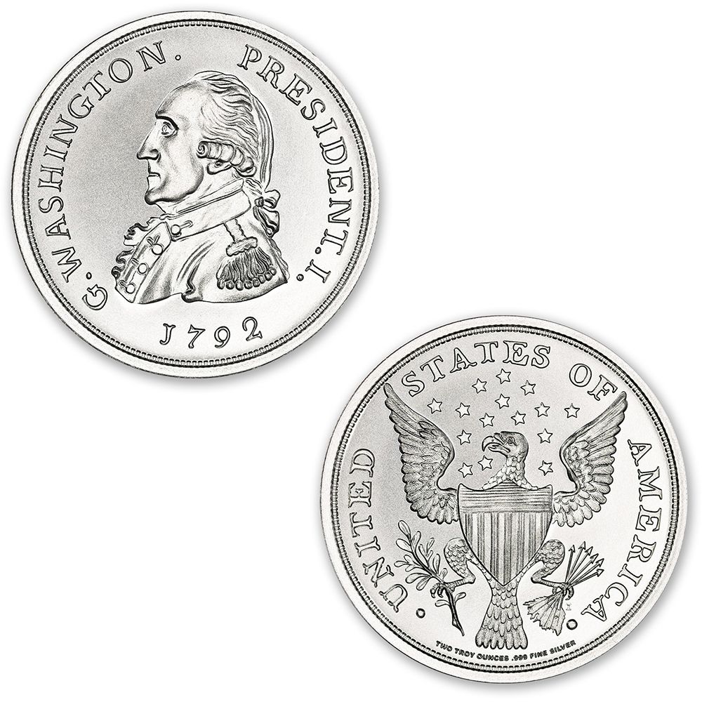 2 oz Getz Washington Silver Round