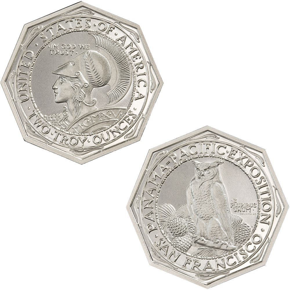 2 oz Intaglio Mint Pan-Pac Octagonal Tribute Silver Round | SD Bullion