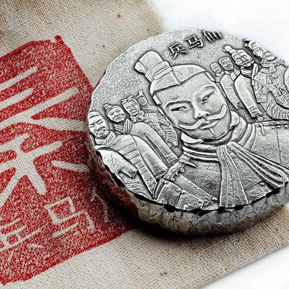 2018 5 oz Scottsdale Mint Fiji Terracotta Army Silver Coin