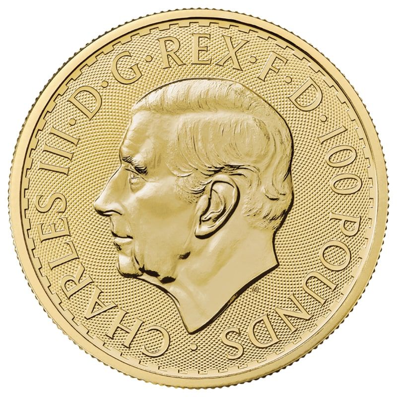 Gold Britannia Coin King Charles III Reverse
