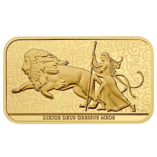 2025 1 oz Una and the Lion Gold Bar
