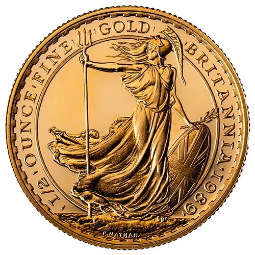 1989 Gold Britannia 4-Coin Proof Set with Box and COA