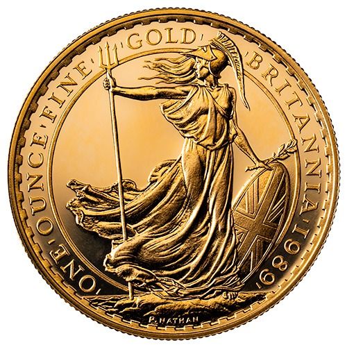1989 Gold Britannia 4-Coin Proof Set with Box and COA