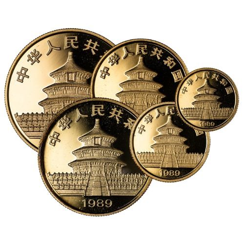 Buy 1989 Chinese Panda Gold Coin 5-Coin Proof Set in Capsules
