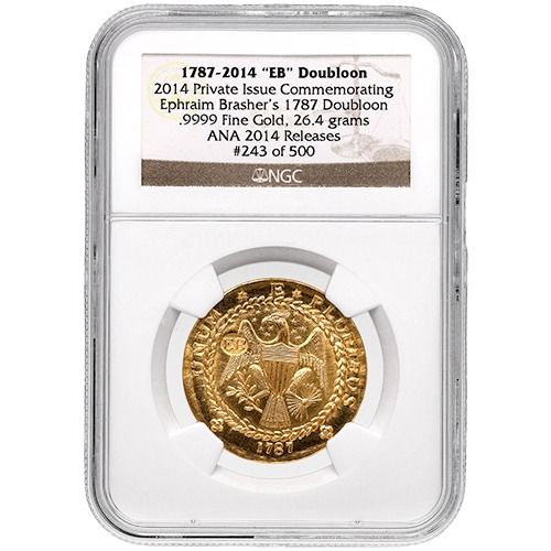 1787\u002D2014\u0020EB\u0020Gold\u0020Brasher\u0020Doubloon\u0020Commemorative\u0020NGC\u0020Certified