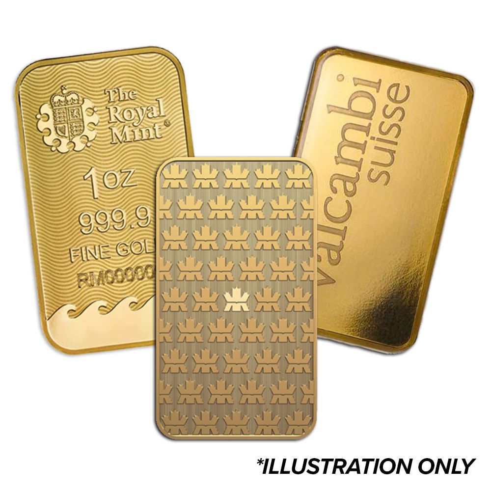 1 oz Gold Bars - Design Our Choice